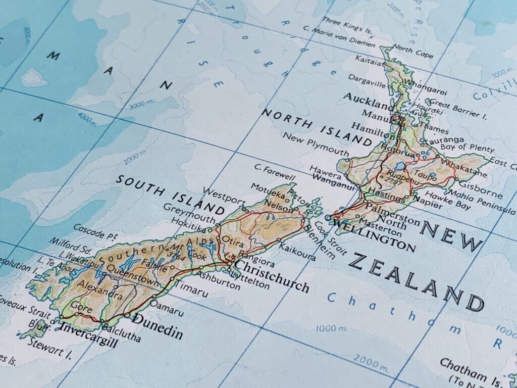 New,Zealand,,A,Detailed,Atlas,Map,,Suitable,To,Illustrate,Travel